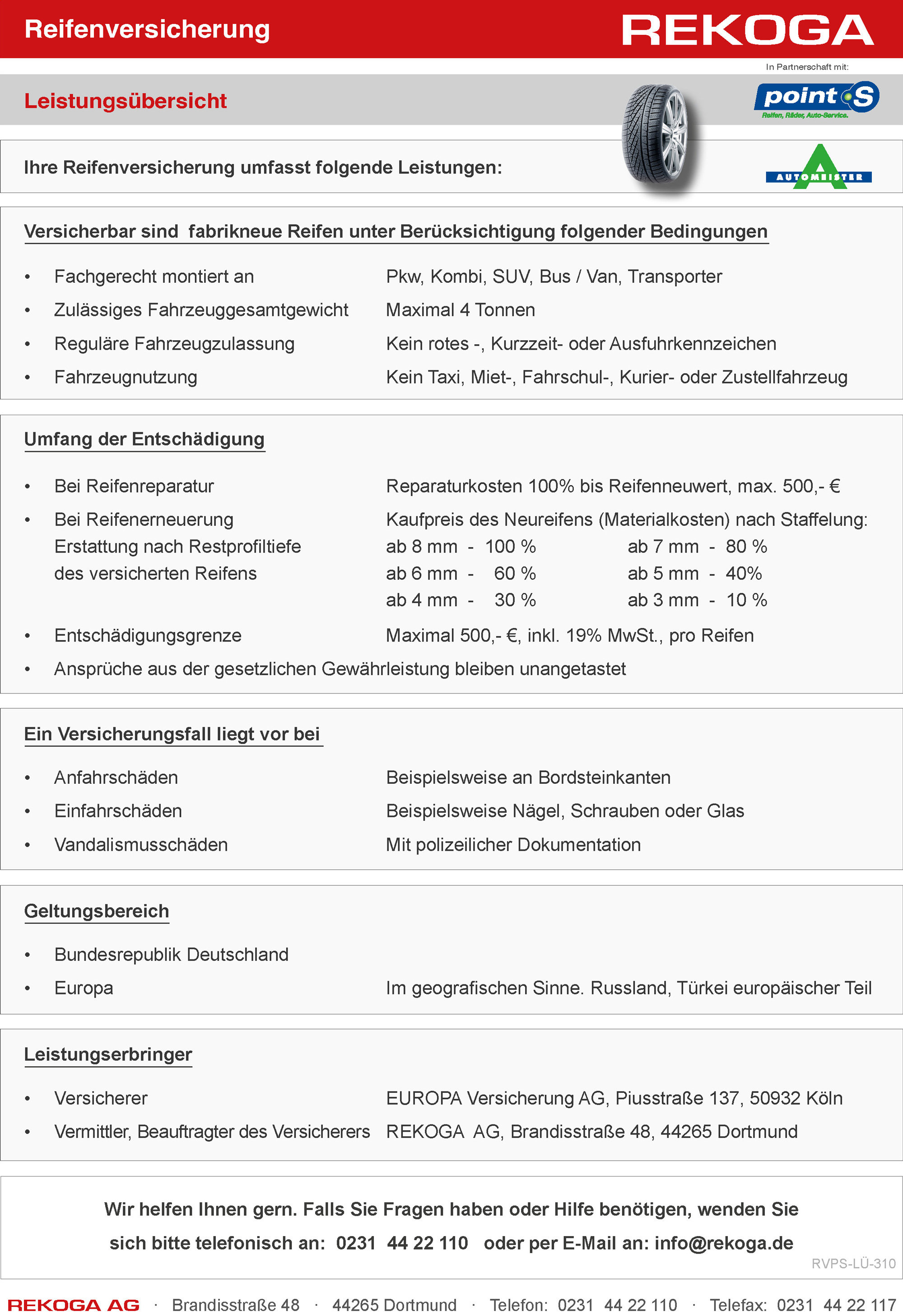 Reifenversicherung Reifenversicherung